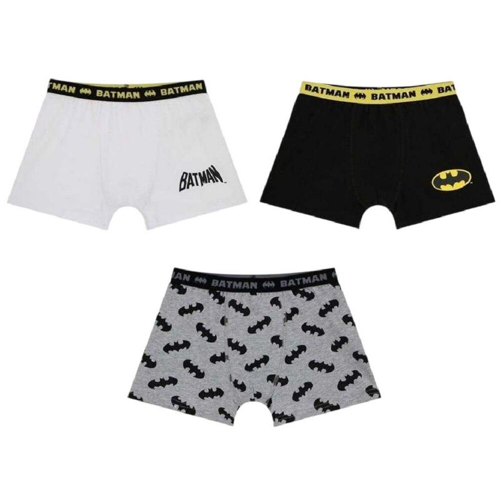 Batman Boys Batman Cotton Boxer Briefs (Pack of 3) / Black/Yellow